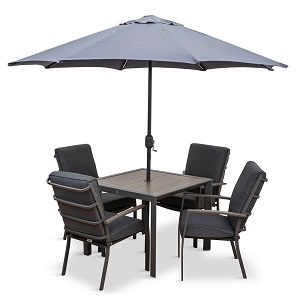 LG Outdoor Milano 4 Seat Set with Parasol